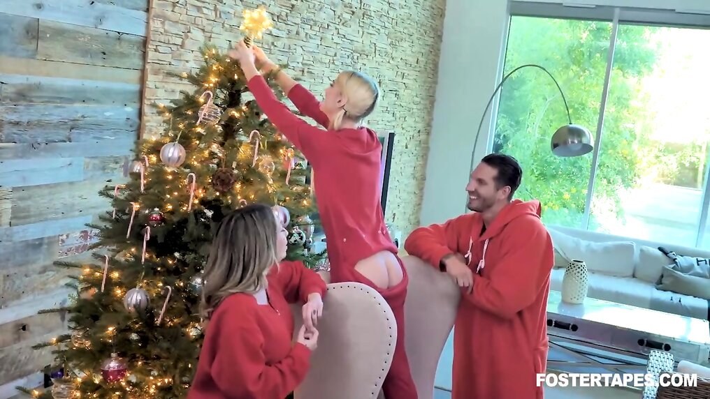 Naughty Married Couple Adopted Blonde Teen for Outdoor Threesome Fun