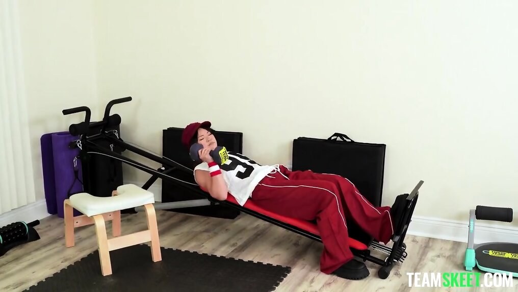 Tomboy Teen's First Gym Fuck: Petite Pussy Drilled Hard